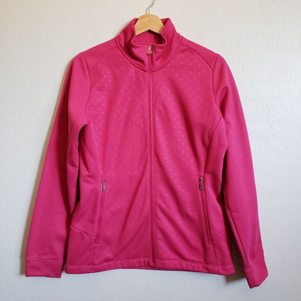 Nike Golf Tour Performance Polka Dot Jacket Pink Women's Medium Tennis Athletic